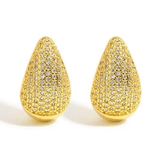 New Luxury Chunky Dome Water Drop Earring