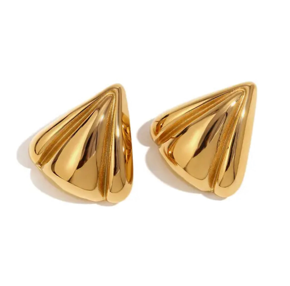 Geometric Triangle Stainless Steel Earrings