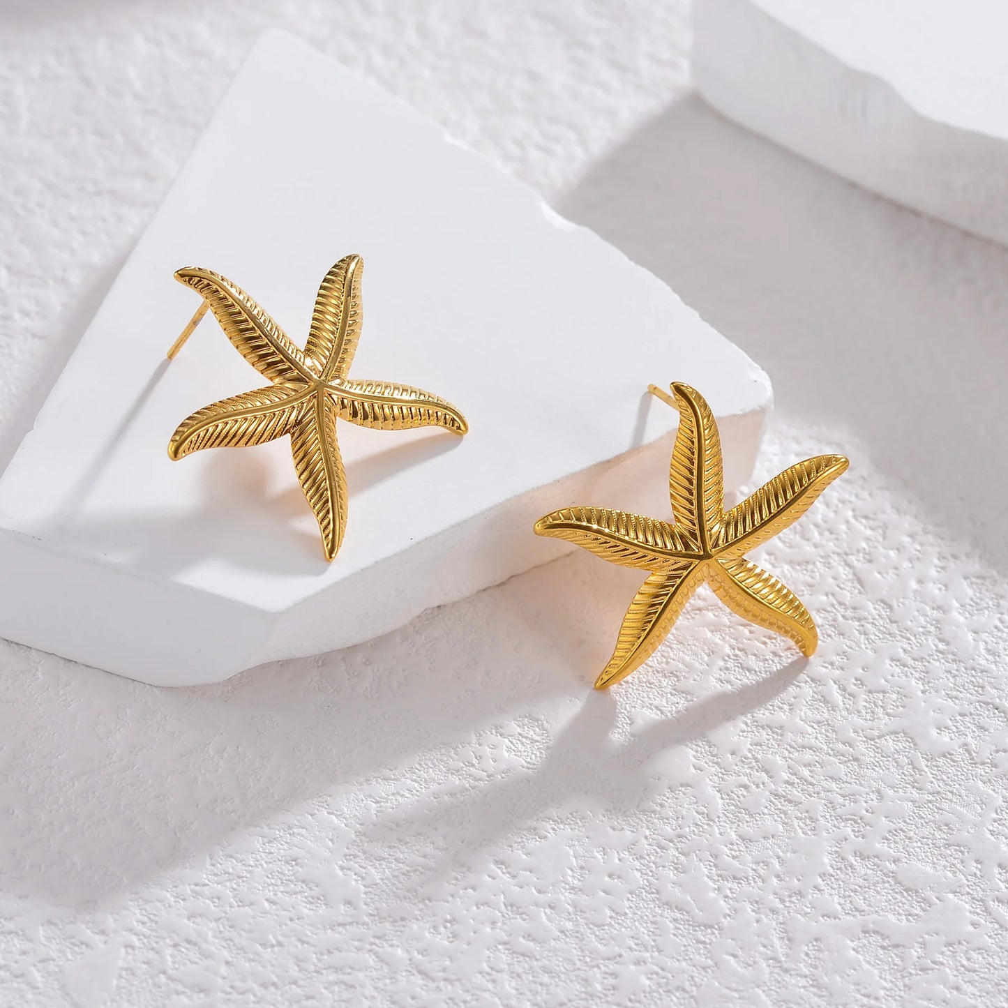 New Gold Color Minimalist Starfish Earrings