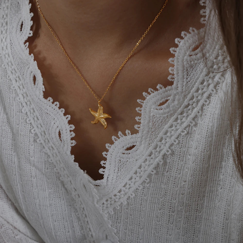 Stainless Steel Star Pendant Necklace