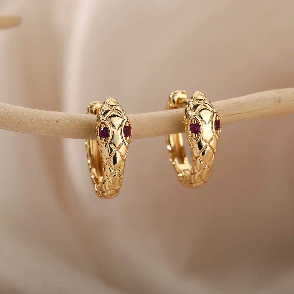 Vintage Snake Earrings for Women