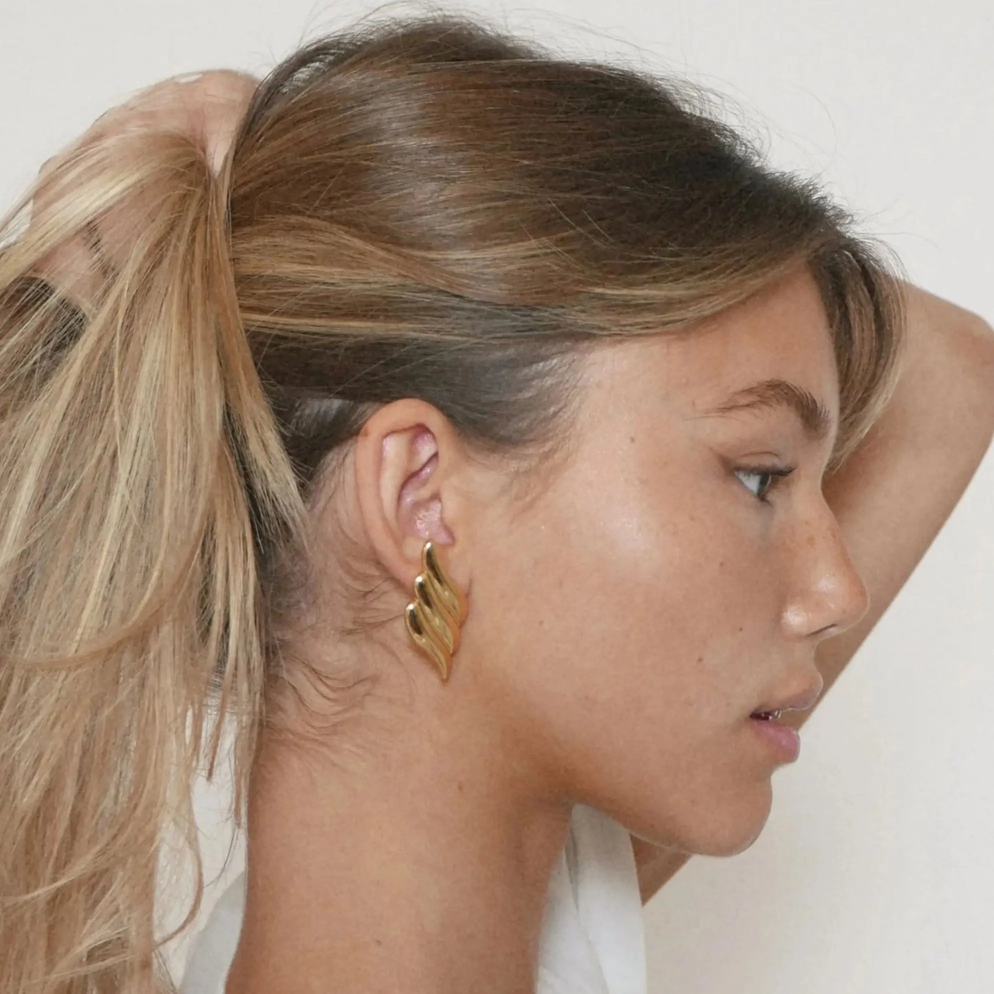 Miranda Trendy Gold Color Earrings