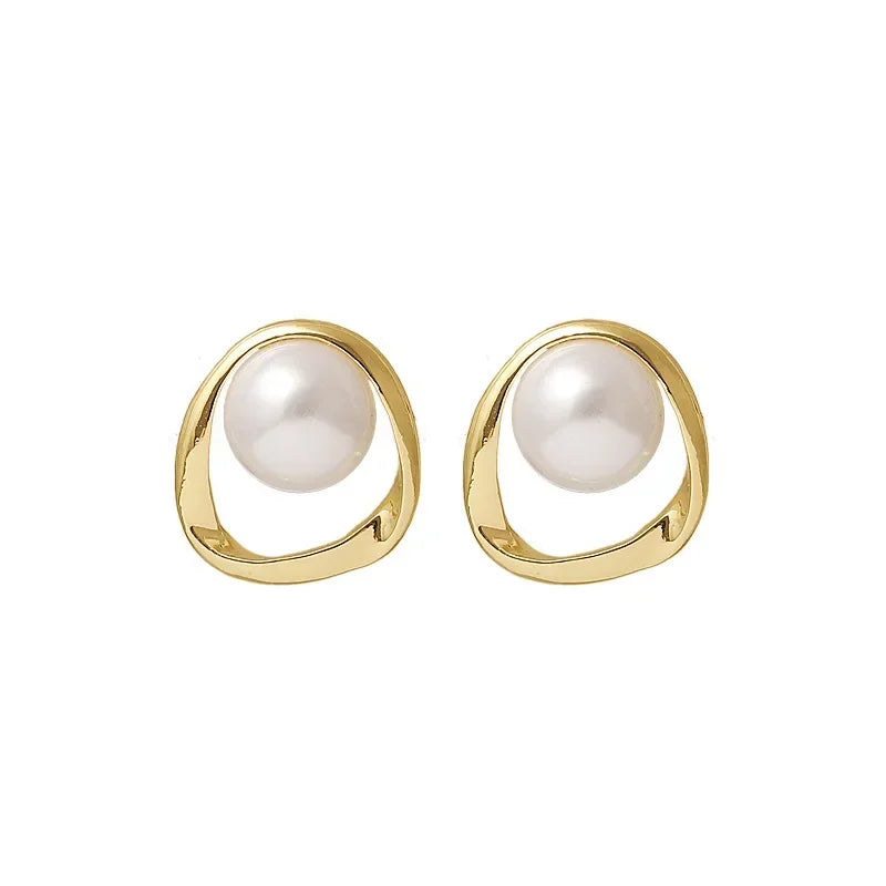 Pearl Earring for Women Gold Color