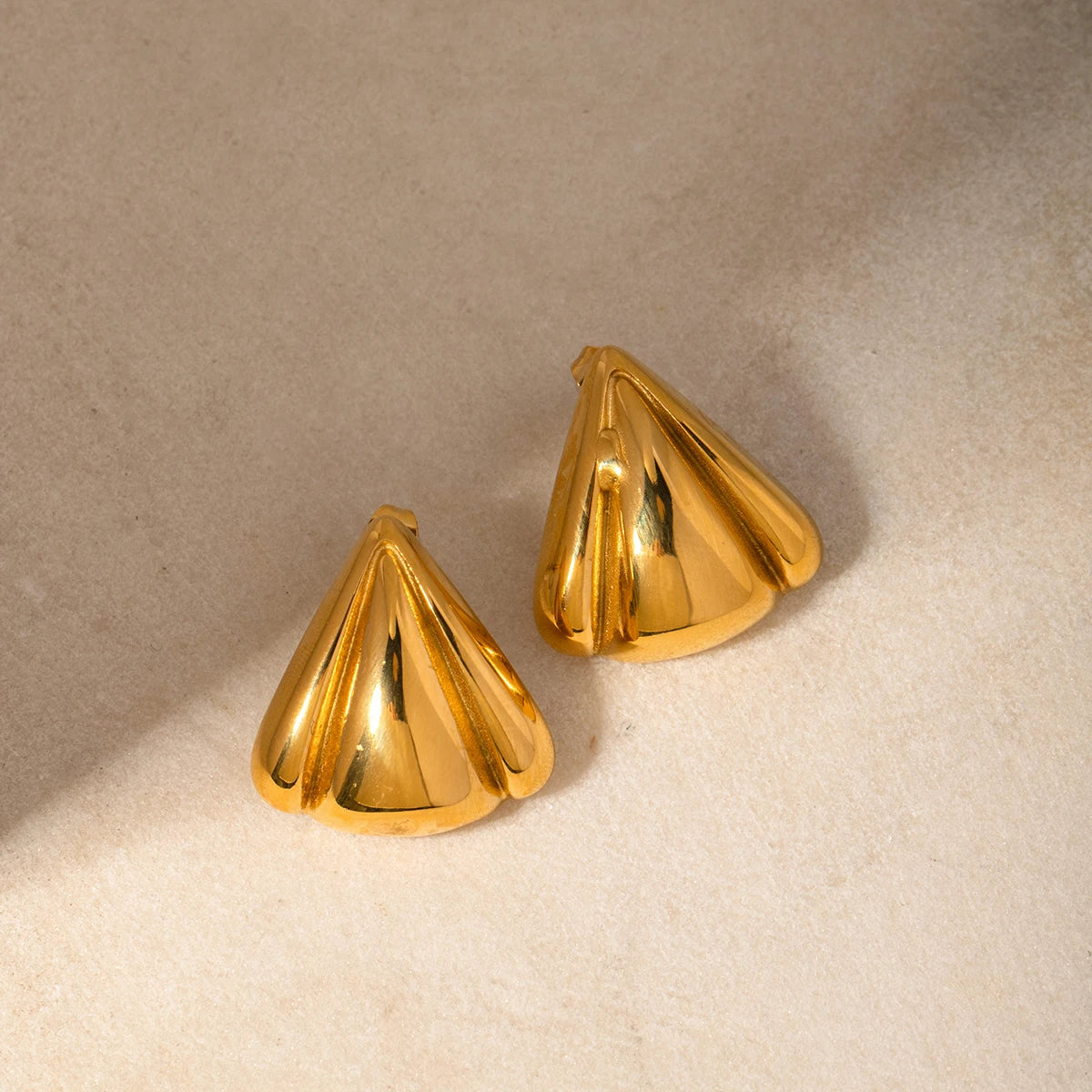 Geometric Triangle Stainless Steel Earrings