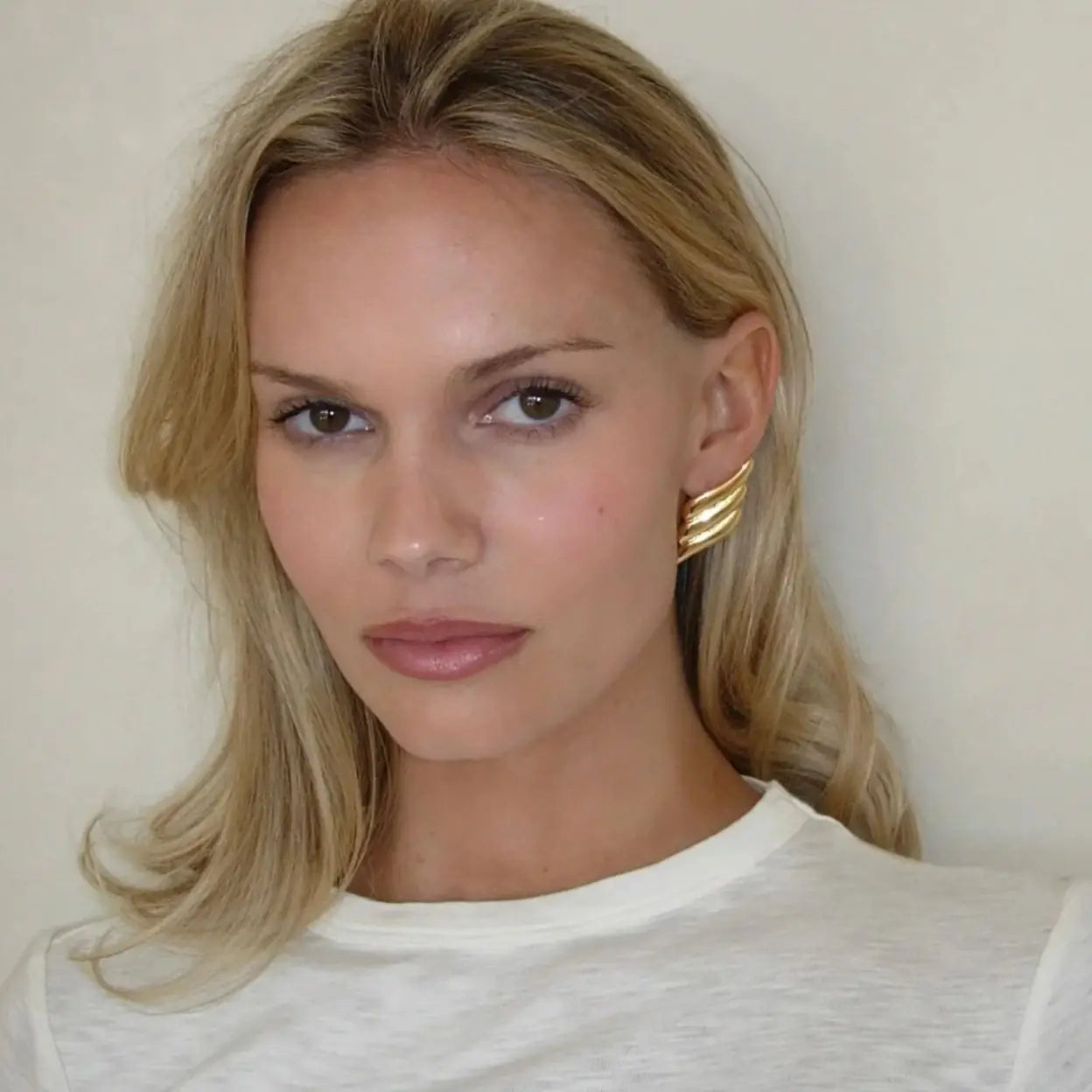 Miranda Trendy Gold Color Earrings