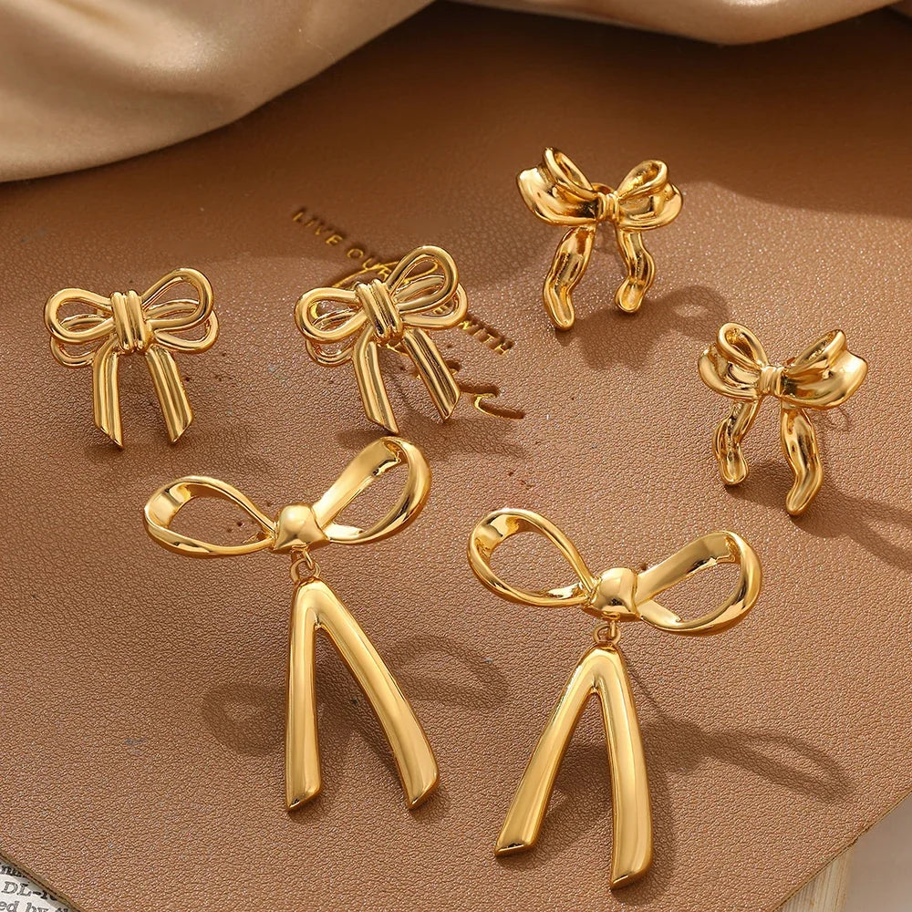 New Trendy Bow Knot Drop Earrings