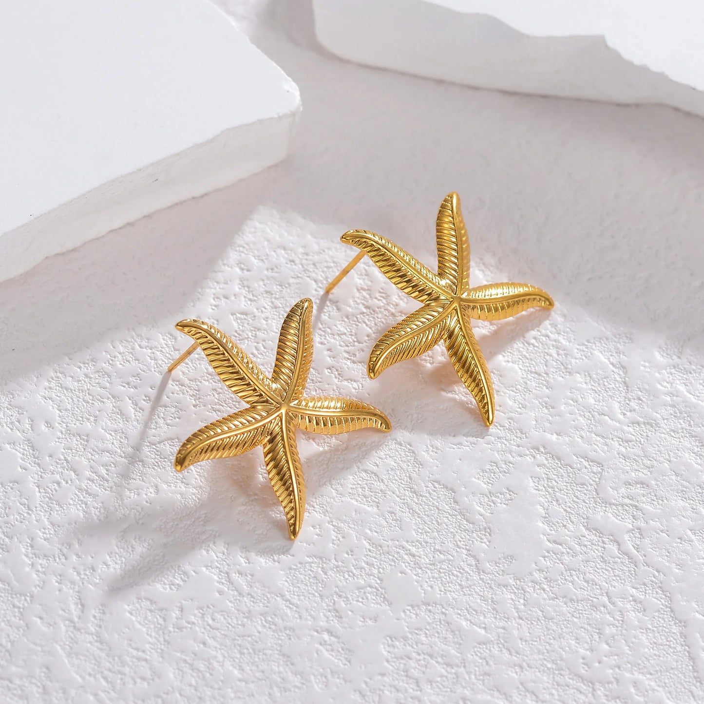 New Gold Color Minimalist Starfish Earrings