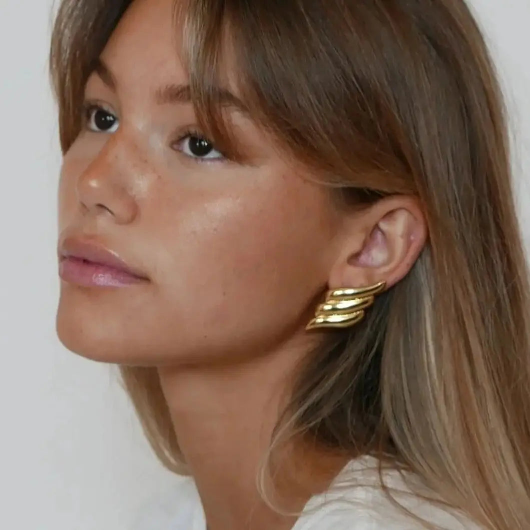 Miranda Trendy Gold Color Earrings